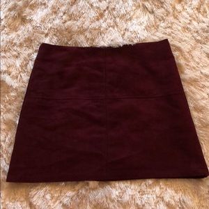 Suede burgundy/Maroon skirt